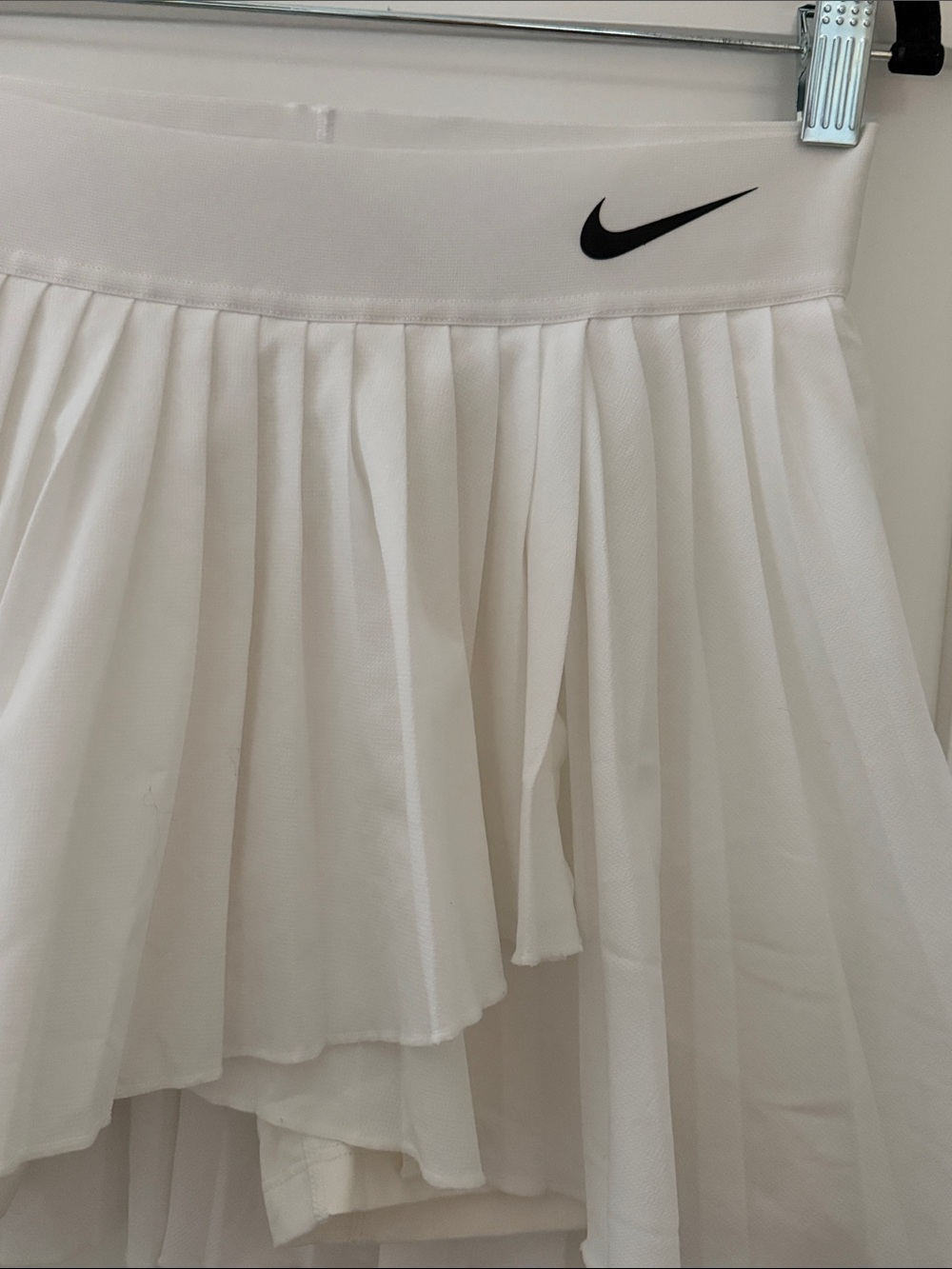 Nike Cream Pleated Circle Skirt with Swoosh